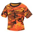 thumbnail image 1 of Rothco Womens Savage Orange Camo Crop Top 1942 - XS, 1 of 3