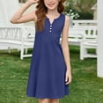 thumbnail image 2 of Girls Summer Sleeveless Dress Kid Princess Flower Beach Sundress for Girls Size 7-8, 2 of 6