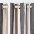thumbnail image 2 of SAFAVIEH Larri Striped Grommet Curtain Window Panel, 52" x 84", Brown/Beige/Dark Grey, 2 of 4