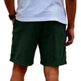 thumbnail image 4 of VV AVEORS Mens Corduroy Shorts Casual Elastic Waistband Big And Tall Shorts Solid Color Lightweight Work Short With Pockets Dark Green 3XL, 4 of 7