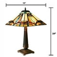 thumbnail image 3 of CHLOE Archie Tiffany-Style Mission Stained Glass Table Lamp 24" Height, 3 of 3