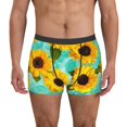 thumbnail image 1 of Fotbe Yellow Sunflowers With Green Leaves Calzoncillos Tipo Boxer con Bolsa de Soporte Total para Hombre, X-Temp Fresco, Transpirable y de Secado Rápido-X-Large, 1 of 5