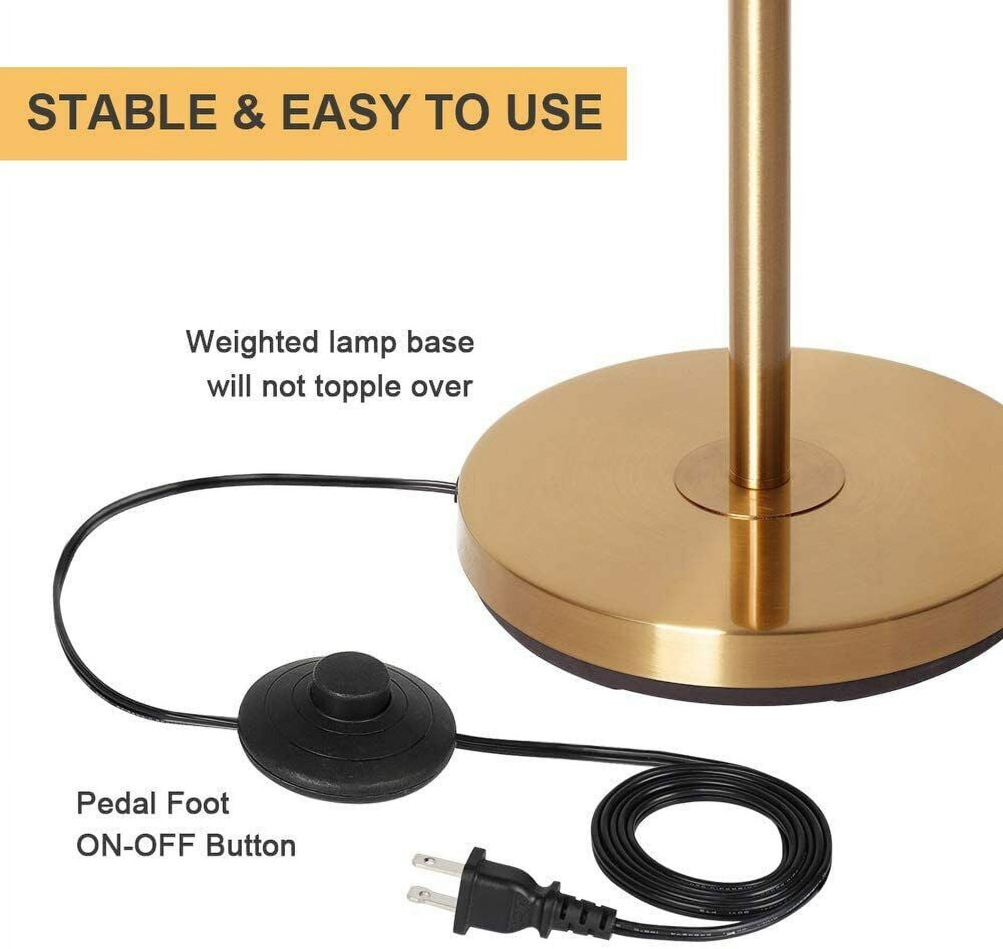 64" 3-Light Modern Adjustable Gold Floor Lamp with Metal Shades