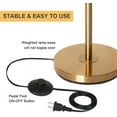thumbnail image 4 of 64" 3-Light Modern Adjustable Gold Floor Lamp with Metal Shades, 4 of 7