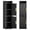 2 doors | Black, variant on Small Bathroom Storage Cabinet, Narrow Bathroom Cabinet with Fluted Door&Adjustable Shelf, Wood Toilet Paper Storage Cabinets for Small Space, White