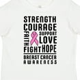 thumbnail image 4 of Inktastic Breast Cancer Awareness Strenght Courage Support Love Boys or Girls Toddler T-Shirt, 4 of 5