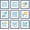 Blue, variant on 8x8 Picture Frame Set of 9, Photo Gallery Wall Frame Set, Display Pictures 4 x 4 with Mat or 8x8 Without Mat, Square Frame Picture Frames Collage Wall Decor, Red