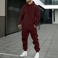 thumbnail image 2 of Men's Hoodie Tracksuit Sweatsuits Set 2 Piece Hooded Sweatshirts and Sweatpant Sets Color Size XXL, 2 of 4