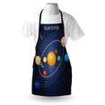 thumbnail image 4 of Astronomy Apron, Celestial Cartoon Solar System Image with Planets and Sun Galaxy, Unisex Kitchen Bib with Adjustable Neck for Cooking Gardening, Adult Size, Multicolor, by Ambesonne, 4 of 4