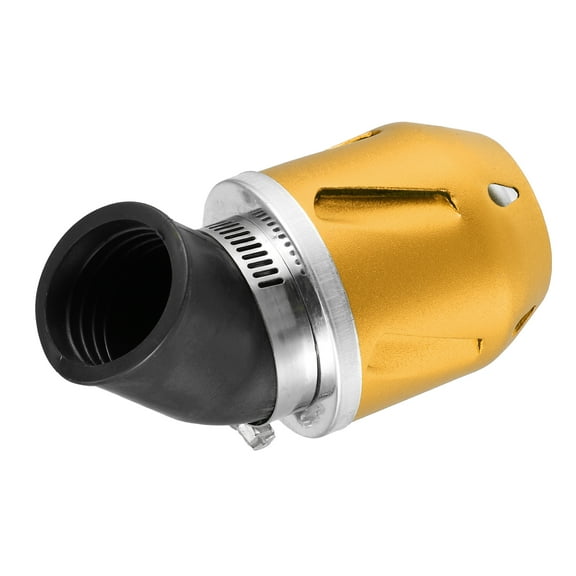 Unique Bargains Motorcycle Air Filter 35mm 1.38" ID 90x60mm Universal for Motorcycle ATV Aluminum Alloy Gold Tone