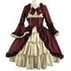 thumbnail image 2 of Vestido de manga larga con lazo de retazos y cuello cuadrado de corte gótico Vintage para mujer a la moda Fridja nbo2167, 2 of 4