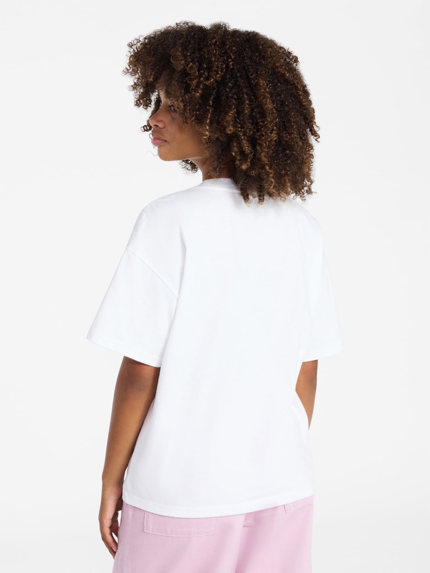 Weekend Academy Girls Oversized Graphic Tee with Short Sleeves, Sizes 4-18