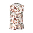 thumbnail image 6 of Lsque Gnomes And Autumn Leaves Print Men's Cotton Blend Sleeveless Muscle Shirts (S-3XL)- Moisture Wicking, Odor Protection, UPF 30+,3X-Large, 6 of 8