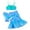 Sky Blue, variant on WEIYLL Girls Swimsuits Tail Rainbow Gradient Spaghetti Ruffles Bikinis Holiday Pool Toddler Beachwear 3 Pcs for 3-4 Years