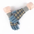 thumbnail image 3 of Rush Winter Women's Cold And Windproof Lattice Plush Warm Knitted Finger Gloves S476, 3 of 5