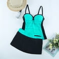 thumbnail image 4 of Womens Two Piece Bathing Suit Push Up Printed Tankini Swimsuits - Green, 4 of 5