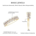 thumbnail image 6 of Rosec Jewels - Lab Diamond Eternity Band Ring for Wedding Women (Ef-Vs Quality Certified) - Leaf Inspired Ring, 10K Yellow Gold, US 6.00, 6 of 7