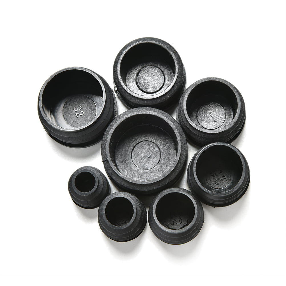 10x Black Plastic Blanking End Caps Cap Insert Plugs Bung For Round Pipe Tube 