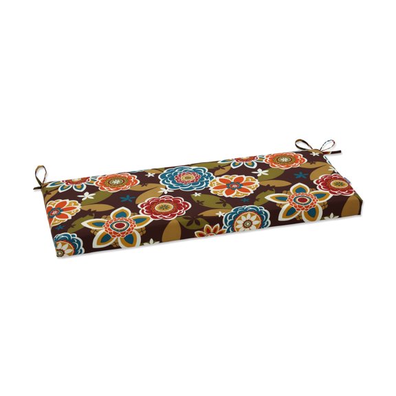Pillow Perfect 45-inch Outdoor Bench Cushion - Annie Chocolate