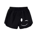 thumbnail image 3 of Girls Athletic Shorts Stretch Elastic Waist Stylish Shorts Regular Fit Comfortable Kids Summer Clothing Black 11-12 Years, 3 of 4