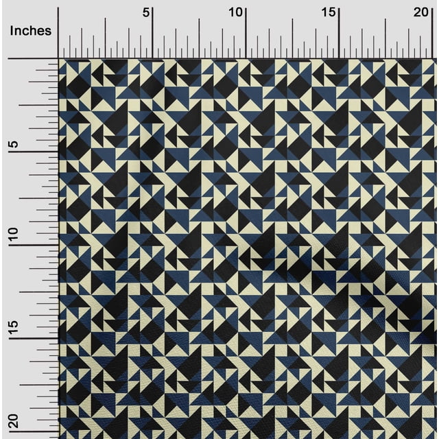 Tissu de Coton Imprimé Géométrique Triangle 1 Yard 56 Inch Wide