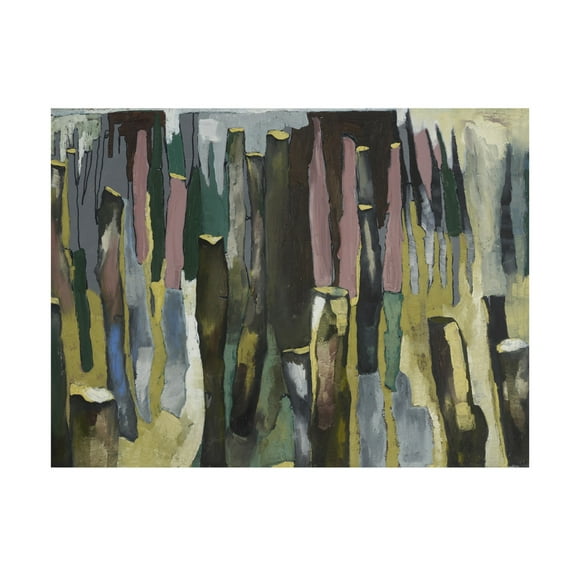 Canvas Wall Art - Erin McGee Ferrell 'Ocean Pilings' Wall Art for Living Room, Bedroom, or Office Décor by Trademark Fine Art - 19 x 14 Inches