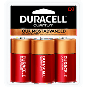 Duracell 1.5V Quantum Alkaline D Batteries with PowerCheck, 3 Pack ...