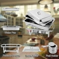 thumbnail image 2 of ROVSUN 8 Qt 4Pack Full Size Stainless Steel Chafing Dishes Buffet Set, Silver Rectangular Catering Chafer Warmer Set with Trays Pan Lid Folding Frame for Kitchen Party Banquet Dining, 2 of 7