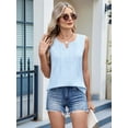 thumbnail image 6 of Womens Summer Tank Top Sleeveless Business Casual Outfits 2025 Basic Loose Dressy Work Shirt  Blue S, 6 of 8