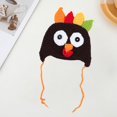 thumbnail image 5 of Sombrero de pavo Yinane con orejeras Tejido de invierno Beige, 5 of 5