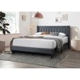 thumbnail image 6 of Queen Size Metal Platform Bedframe No Box Spring Gray for Master Bedroom, 6 of 11