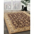 thumbnail image 3 of Ahgly Company Machine Washable Indoor Rectangle Industrial Modern Dark Sienna Brown Area Rugs, 4' x 6', 3 of 7