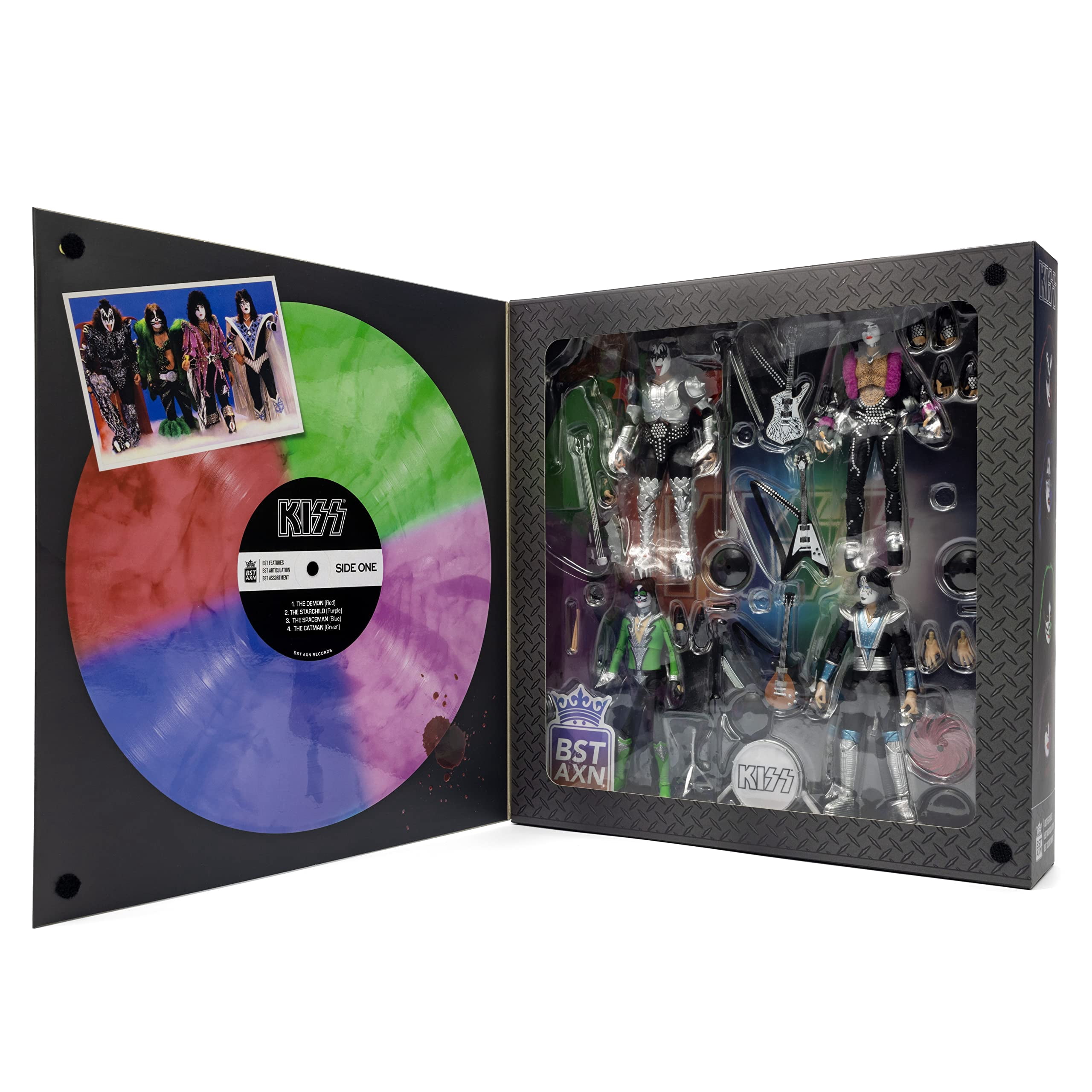 KISS アクションパペット4体セット The Loyal Subjects KISS Signature Colors BST AXN 5-inch Action