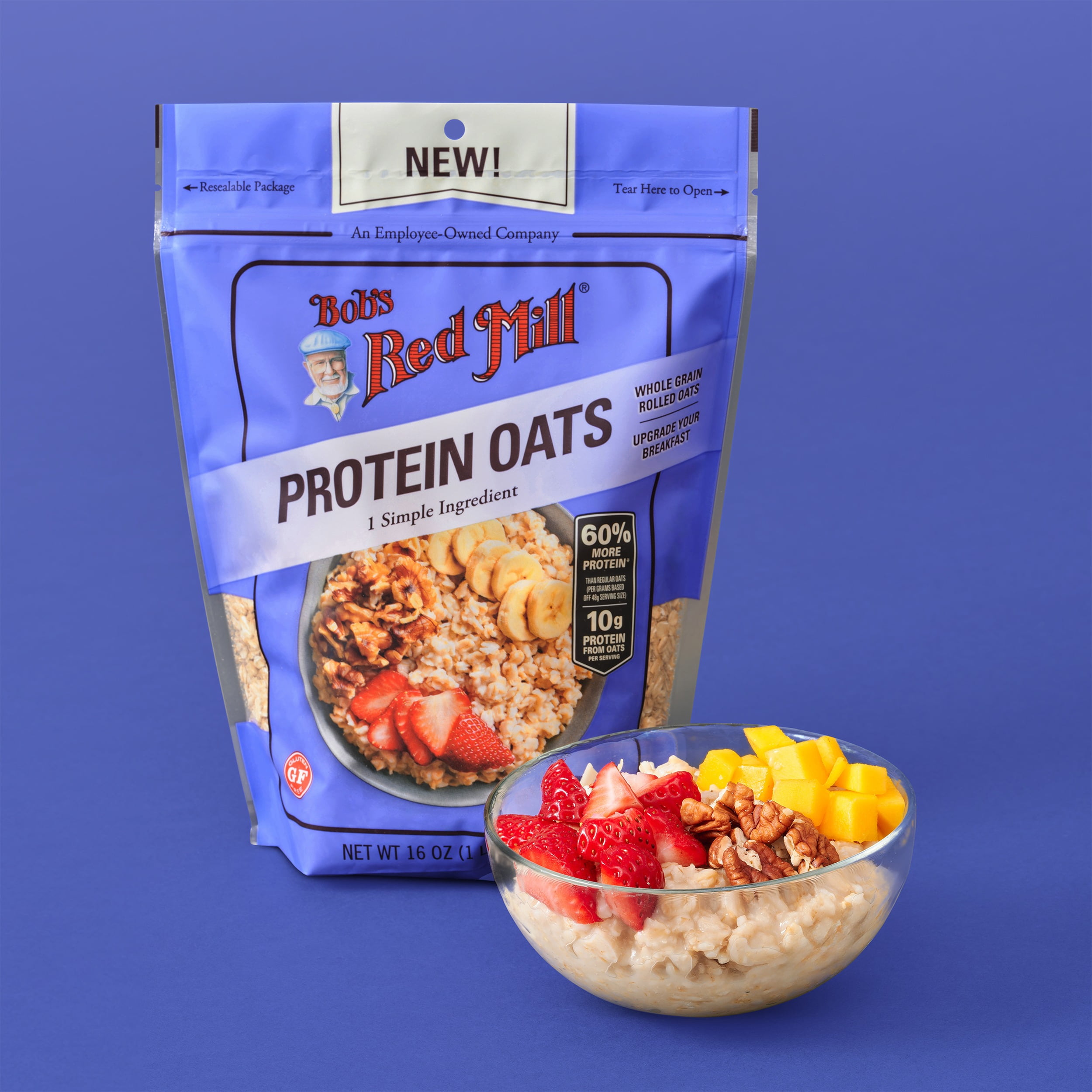 (4 pack) Bob’s Red Mill Gluten Free Protein Oats 16 oz