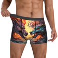 thumbnail image 2 of Salouo Colorful Wave Dragon Head Print Men's Boxer Briefs,Breathable Underwear Elastic Waistband Briefs for Men -Medium, 2 of 8
