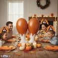 thumbnail image 4 of PMU Thanksgiving Tom Turkey Headband and 24in Giant Turkey Drumstick Inflatable Set Party Costume Accessories (2/Pkg) Pkg/1, 4 of 7