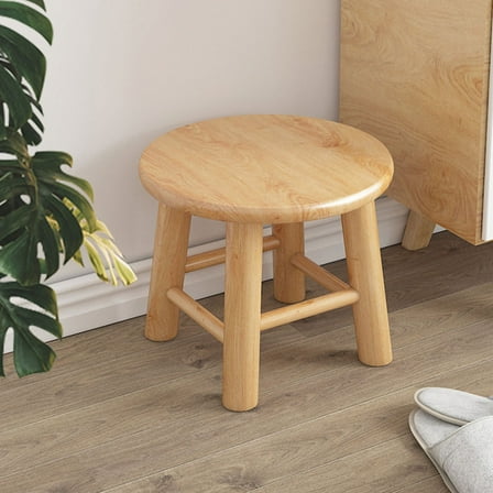 LEORX Cute Wooden Step Stool Khaki Portable Multi-Purpose for Home Use