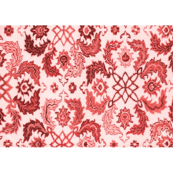 Ahgly Company Indoor Rectangle Abstract Red Contemporary Area Rugs, 5' x 7'