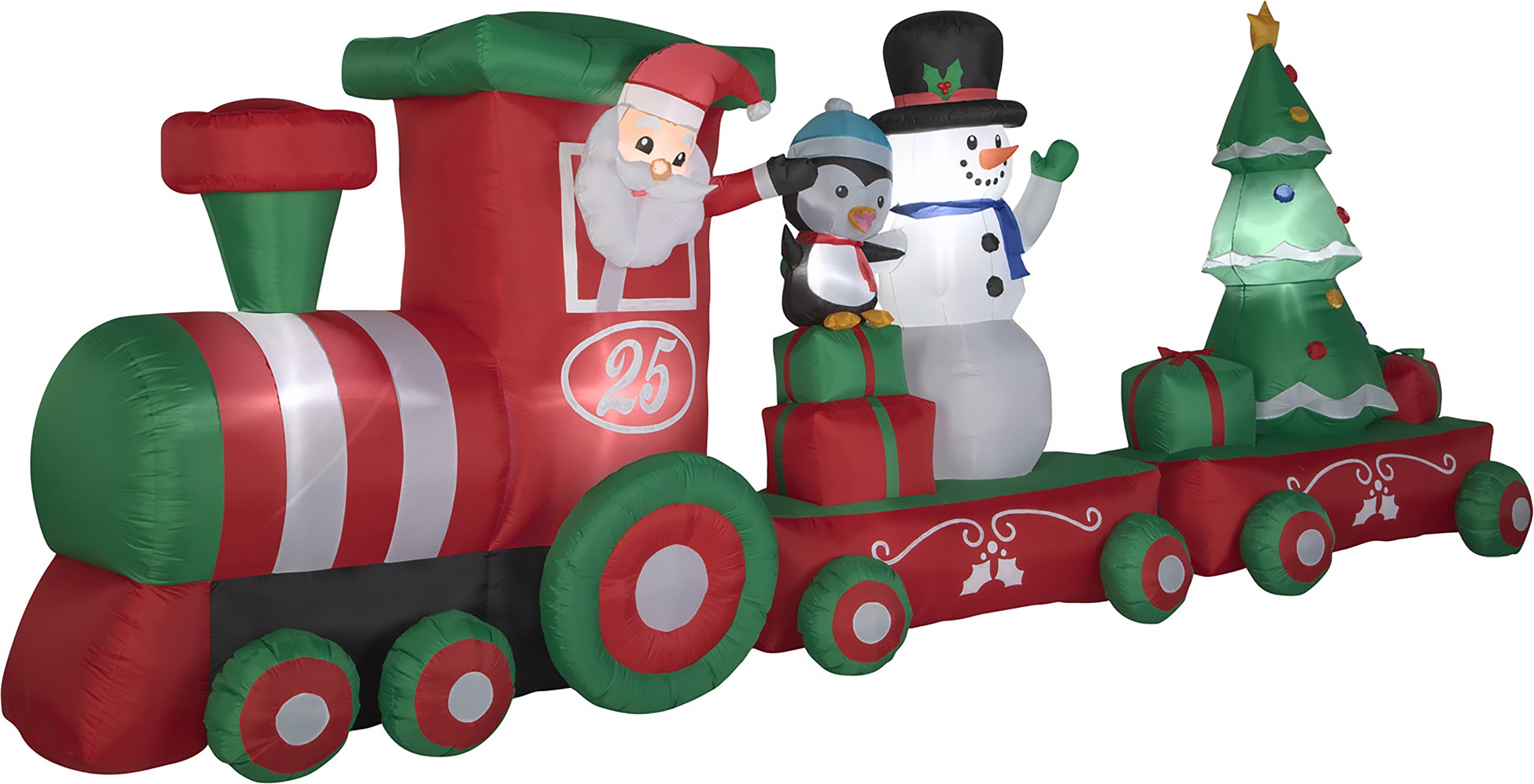 Gemmy Christmas Airblown Colossal Train Scene Yard Inflatable, 71.26