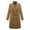 Khaki, variant on comerut Women Winter Coat Double-breasted Turn-down Collar Long Sleeves Outerwear Thick Warm Pockets Solid Color Office Casual Party Overcoat