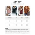 thumbnail image 2 of Asyoly Women Fall Sweater Vest V Neck Cable Knitted Oversized Sleeveless Pullovers Jumper, 2 of 8