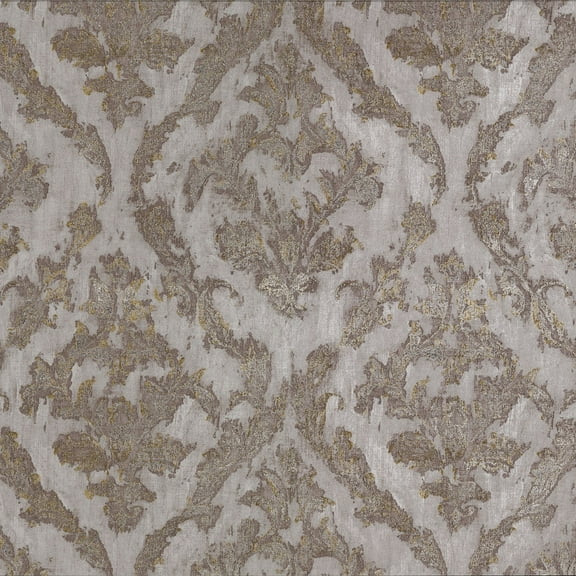 Brewster Lyra Bronze Damask Wallpaper