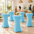 Cocktail Table Covers-spandex Round High Top Cloths Party Light Blue ...