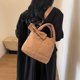 thumbnail image 4 of Bolso cruzado inflado hombro acolchado Hobo algodón mano para mujer con lazo versátil, 4 of 7