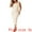 Apricot, variant on Plus Size Sleeveless Square Neck Bodycon Midi Tank Dress 4X Blue