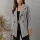 thumbnail image 5 of Gibobby Blazer de mujer elegante Blazer de algodón para mujer manga larga holgada casual chamarra(A,XG), 5 of 5