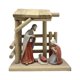 thumbnail image 1 of Estatua de belén navideño, adorno de mesa con luz, centro de mesa creativo, regalo artesanal, figura del nacimiento de Jesús para gabinete, 1 of 9