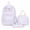 Purple, variant on Bow Detail Nylon Bookbag Bundle, 3 Pack Multi-Pocket Daypack Set with Lunch Tote for Daily Commute (Pink)