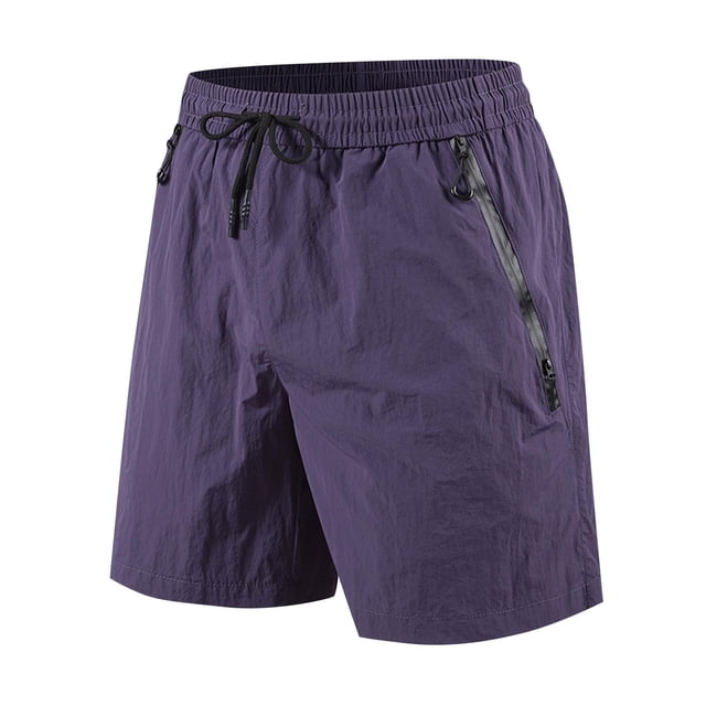 Mens Trabajo Pantalones Cortos de Moda de Color Sólido Suelto Cómodo Movimiento Cortos de Piernas Rectas para Diario Y Casual