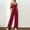 *Wine, variant on ClodeEU Women's Spaghetti Strap Wide Leg Jumpsuit,Elegant Casual Long Romper Black,Women's Plus L
